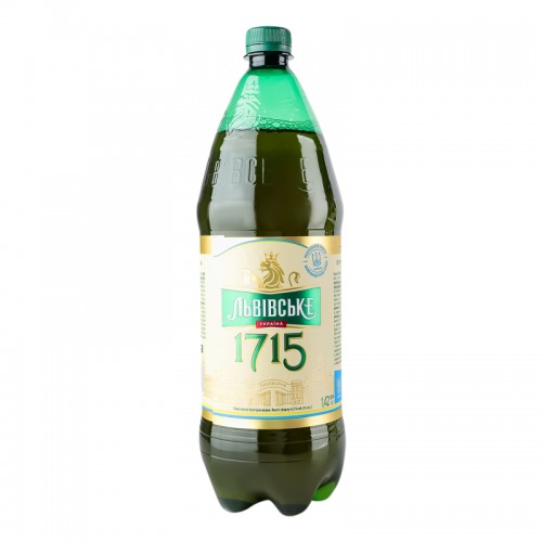 Пиво 1.42л 4.5% светлое пастеризованное 1715 "Львівське"